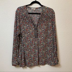 Meadow Rue women’s blouse multi color floral SZ XL